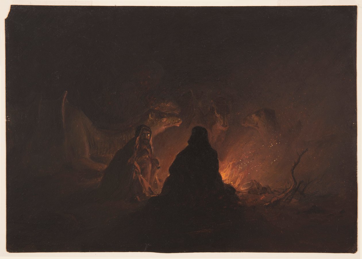 Beduini w obozie nocą autorstwa Frederic Edwin Church