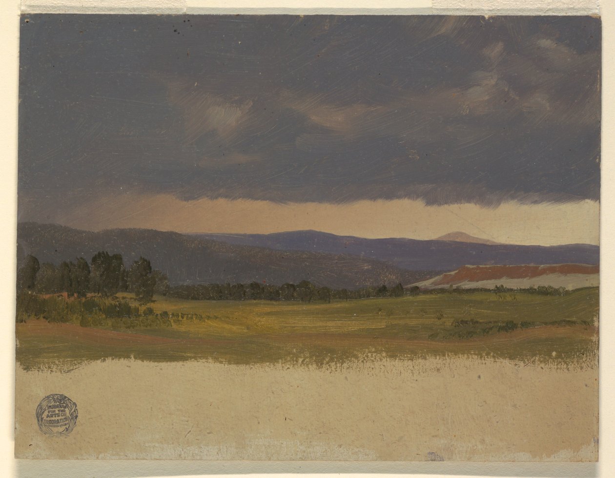 Blue Hill pod niskimi chmurami autorstwa Frederic Edwin Church