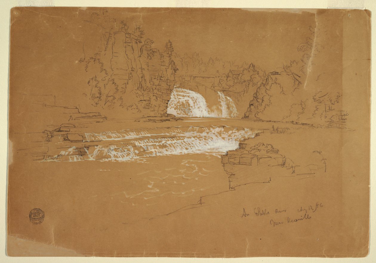 Kaskady rzeki Ausable, niedaleko Keesevill, Nowy Jork autorstwa Frederic Edwin Church