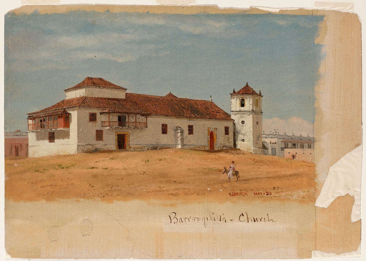 Kościół w Barranquilla, Kolumbia autorstwa Frederic Edwin Church