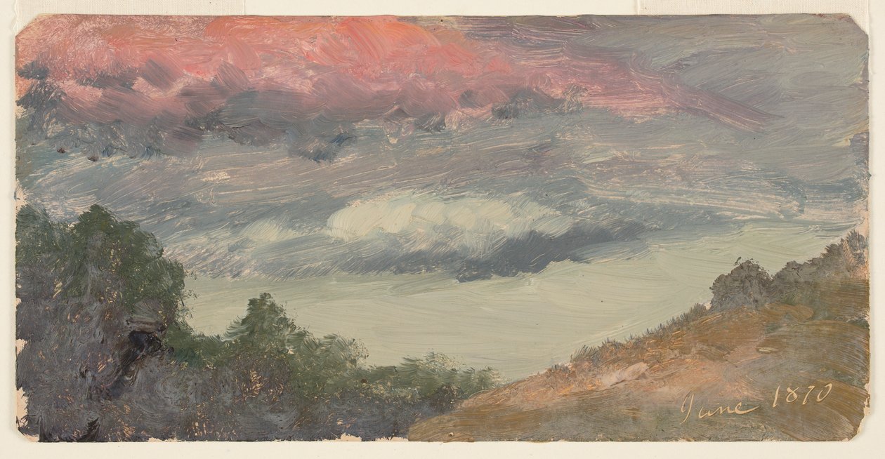 Chmury nad farmą Churcha, Hudson N.Y. autorstwa Frederic Edwin Church