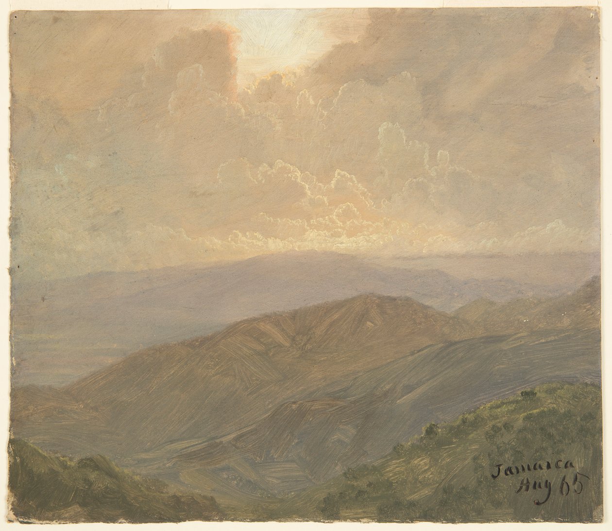 Zachmurzone niebo, Jamajka autorstwa Frederic Edwin Church
