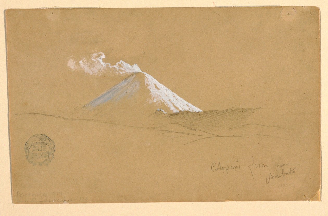 Cotopaxi z okolic Ambato, Ekwador autorstwa Frederic Edwin Church