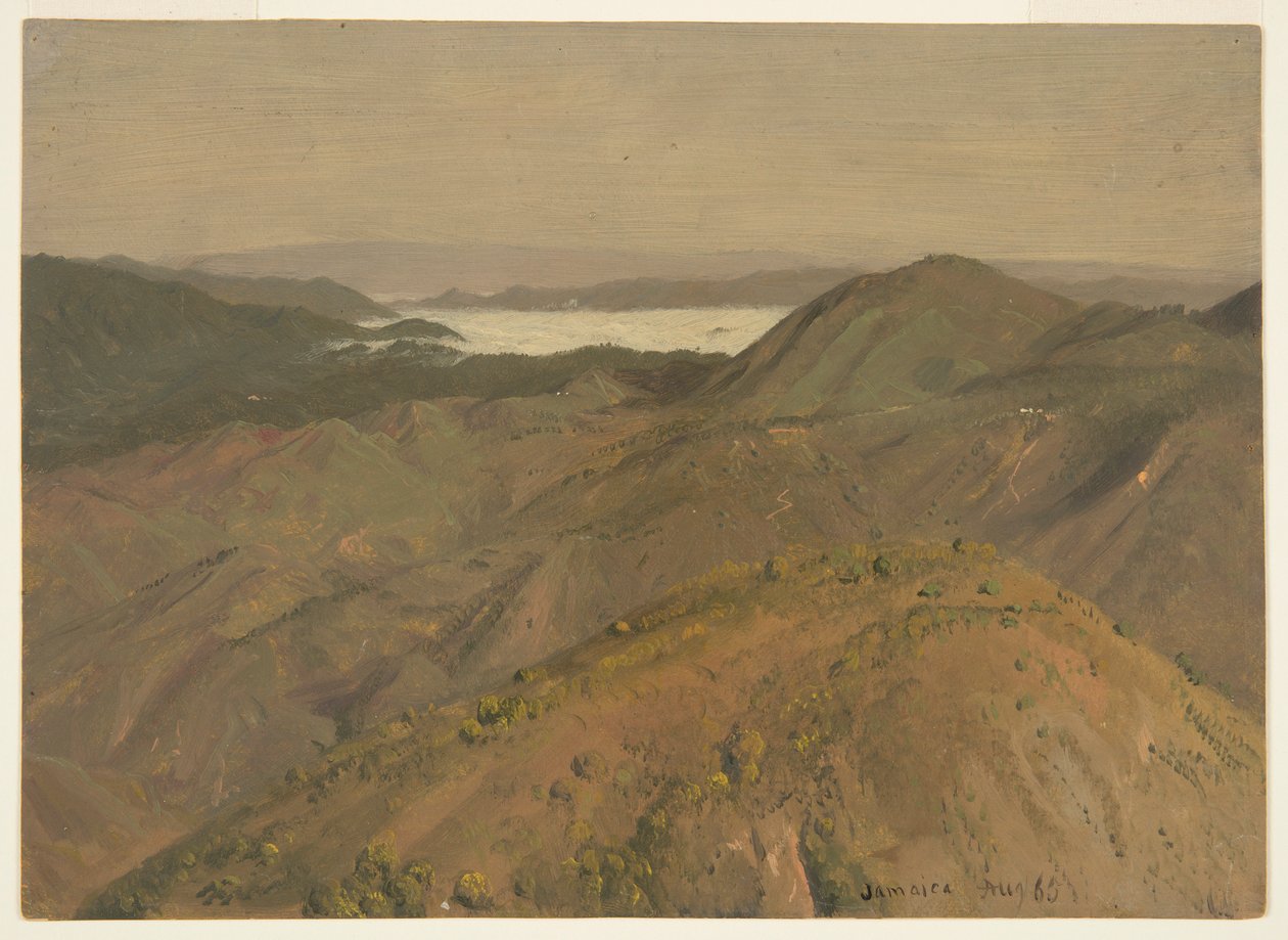 Odległy widok na wzgórza, Jamajkę, Indie Zachodnie autorstwa Frederic Edwin Church