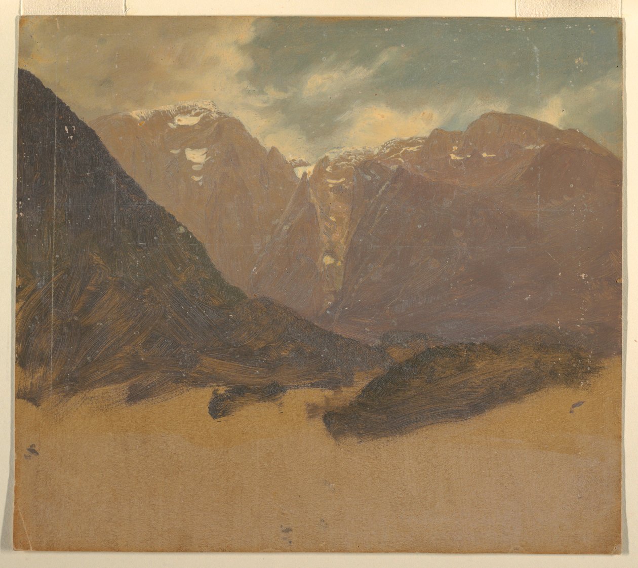 Rysunek, Pejzaż alpejski (Bawaria lub Szwajcaria), 1868 autorstwa Frederic Edwin Church