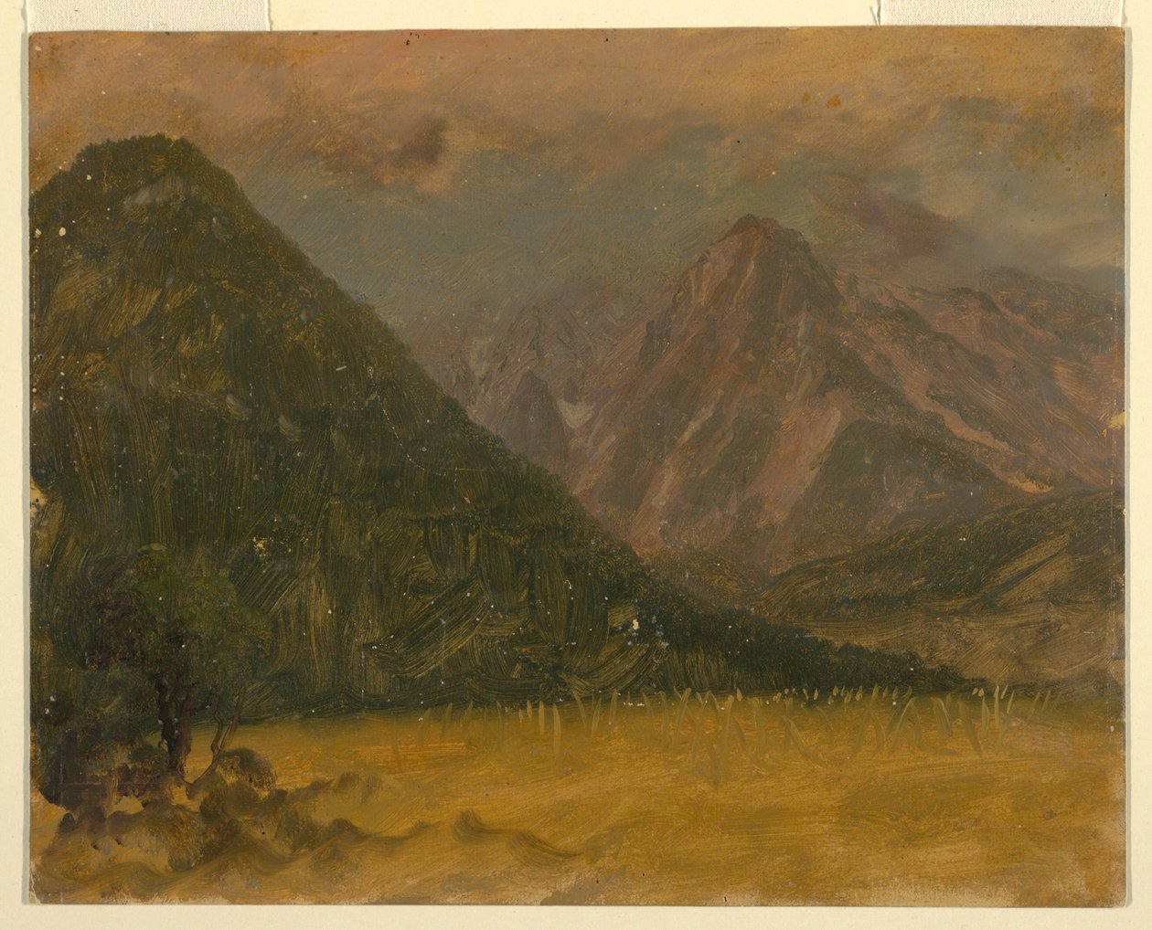 Rysunek, Krajobraz alpejski, Bawaria lub Szwajcaria, 1868 r. autorstwa Frederic Edwin Church
