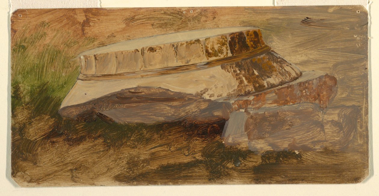 Rysunek, Ateny, upadła stolica Partenonu, 1869 r. autorstwa Frederic Edwin Church