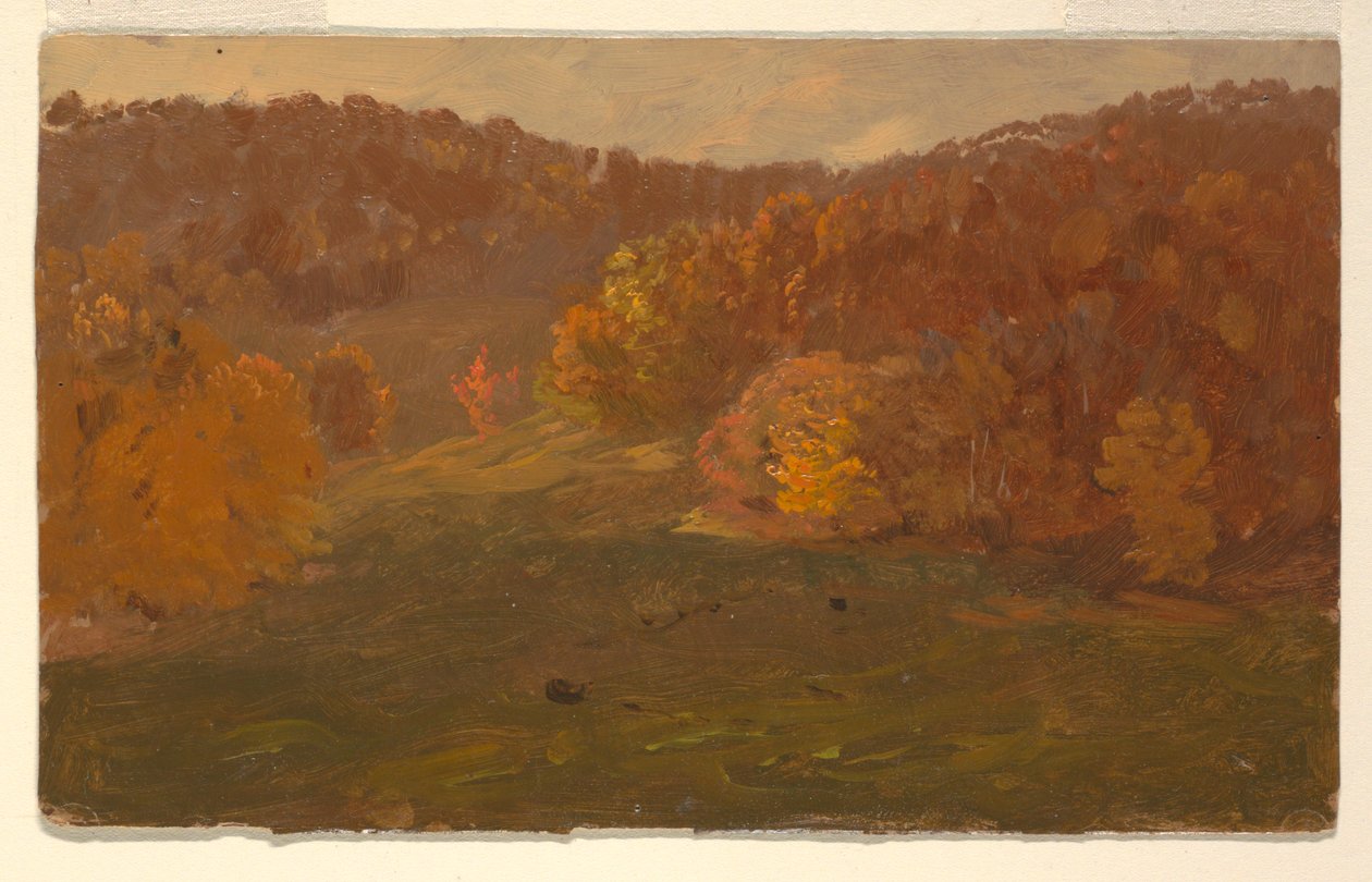 Rysunek, Jesienny pejzaż (Karolina Północna ), 1865-70 autorstwa Frederic Edwin Church
