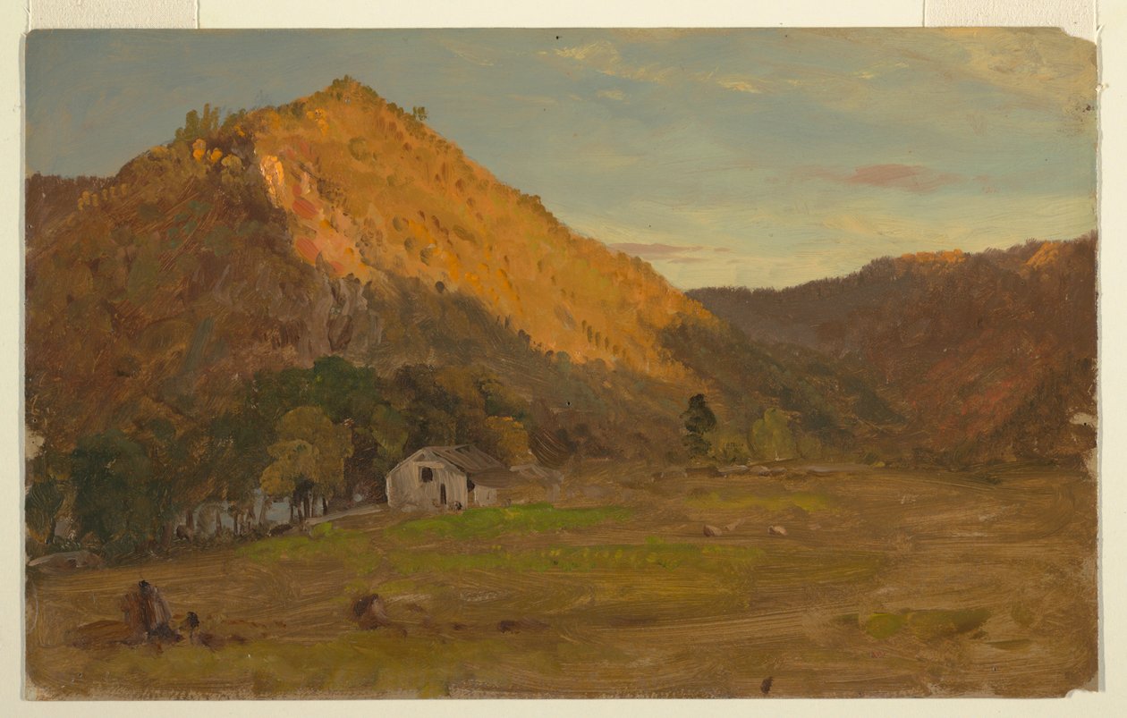 Rysunek, Jesienny pejzaż (Karolina Północna), 1865-70 autorstwa Frederic Edwin Church