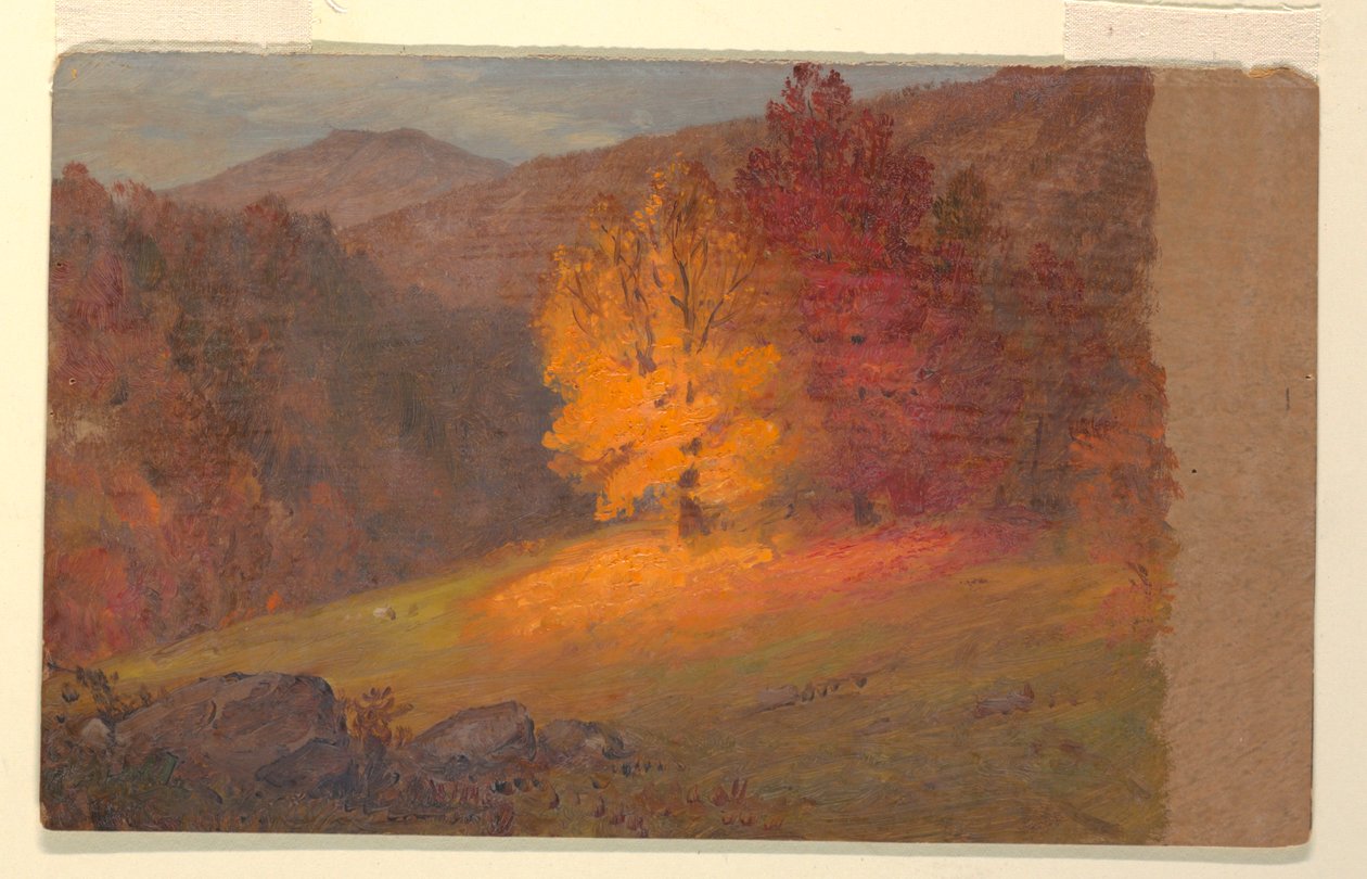 Rysunek, Jesienny pejzaż, 1860-70 autorstwa Frederic Edwin Church