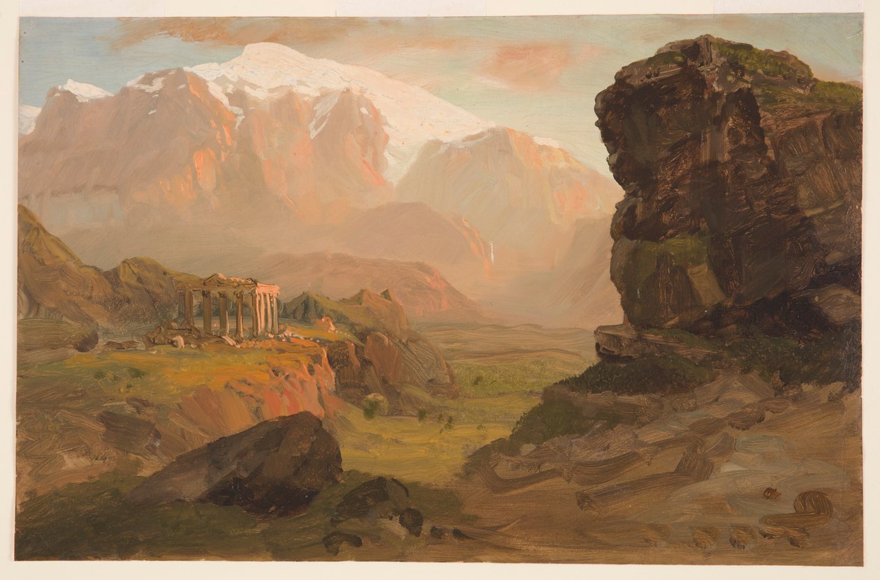 Rysunek, Bashan Fantasy, kwiecień 1869 r. autorstwa Frederic Edwin Church