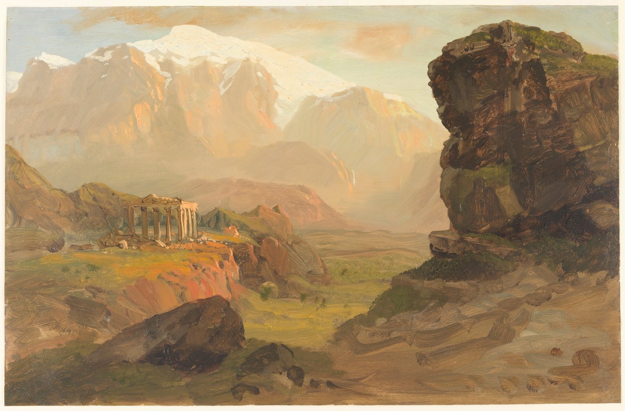 Rysunek, Bashan Fantasy, kwiecień 1869 r. autorstwa Frederic Edwin Church