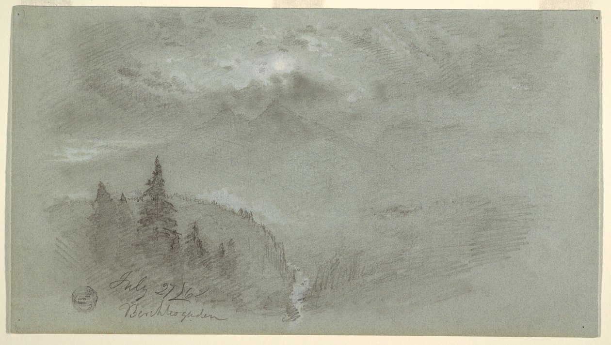 Rysunek, Berchtesgaden, Bawaria, 27 lipca 1868 r. autorstwa Frederic Edwin Church