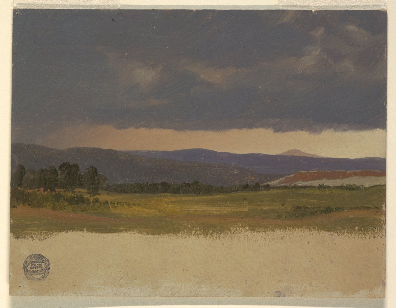 Rysunek, Niebieskie wzgórze pod niskimi chmurami, 1869-70 autorstwa Frederic Edwin Church