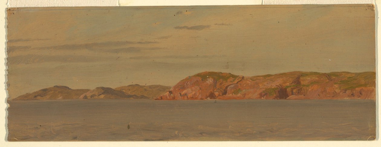 Rysunek, Brimstone Head, wyspa Fago, Nowa Fundlandia, 1859 r. autorstwa Frederic Edwin Church