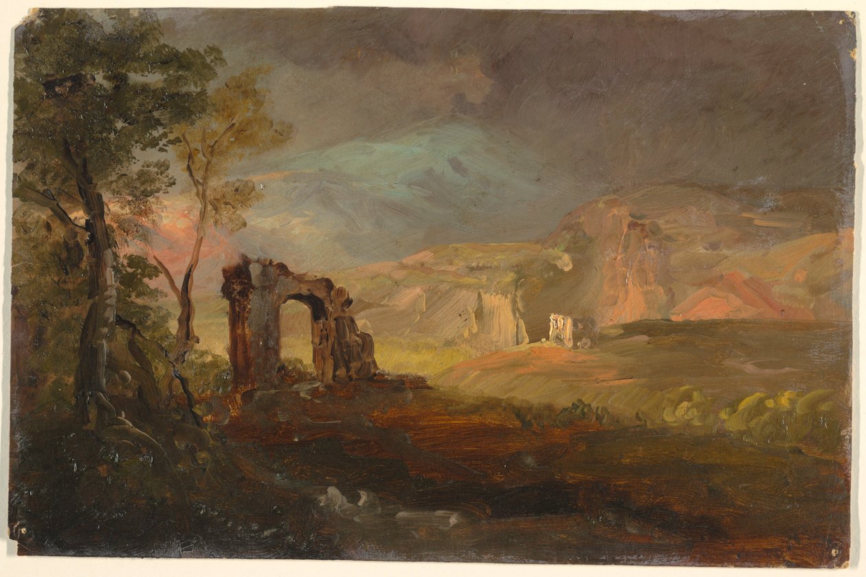 Rysunek, Campagna Fantasy, prawdopodobnie 1868-69 autorstwa Frederic Edwin Church