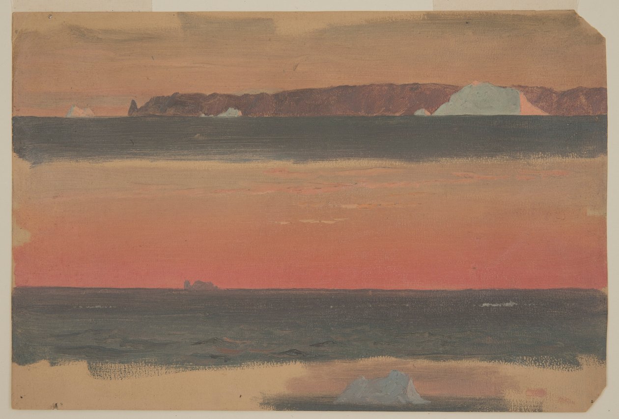 Rysunek, przylądek St. John, Nowa Fundlandia, 1 czerwca 1859 r. autorstwa Frederic Edwin Church