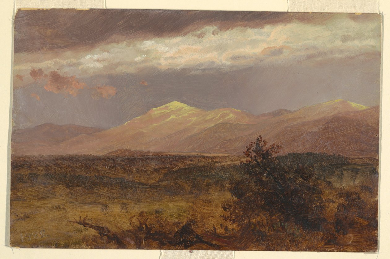 Rysunek, Catskills o zachodzie słońca, 1882 r. autorstwa Frederic Edwin Church