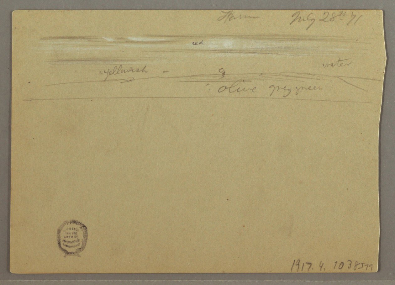 Rysunek, Studium chmury, 28 lipca 1871 r. autorstwa Frederic Edwin Church