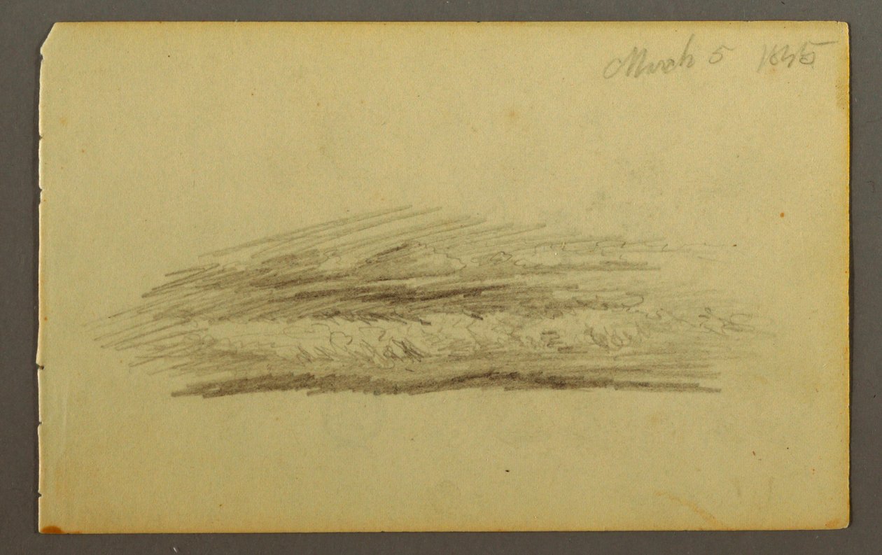Rysunek, bank chmur, 1845 r. autorstwa Frederic Edwin Church