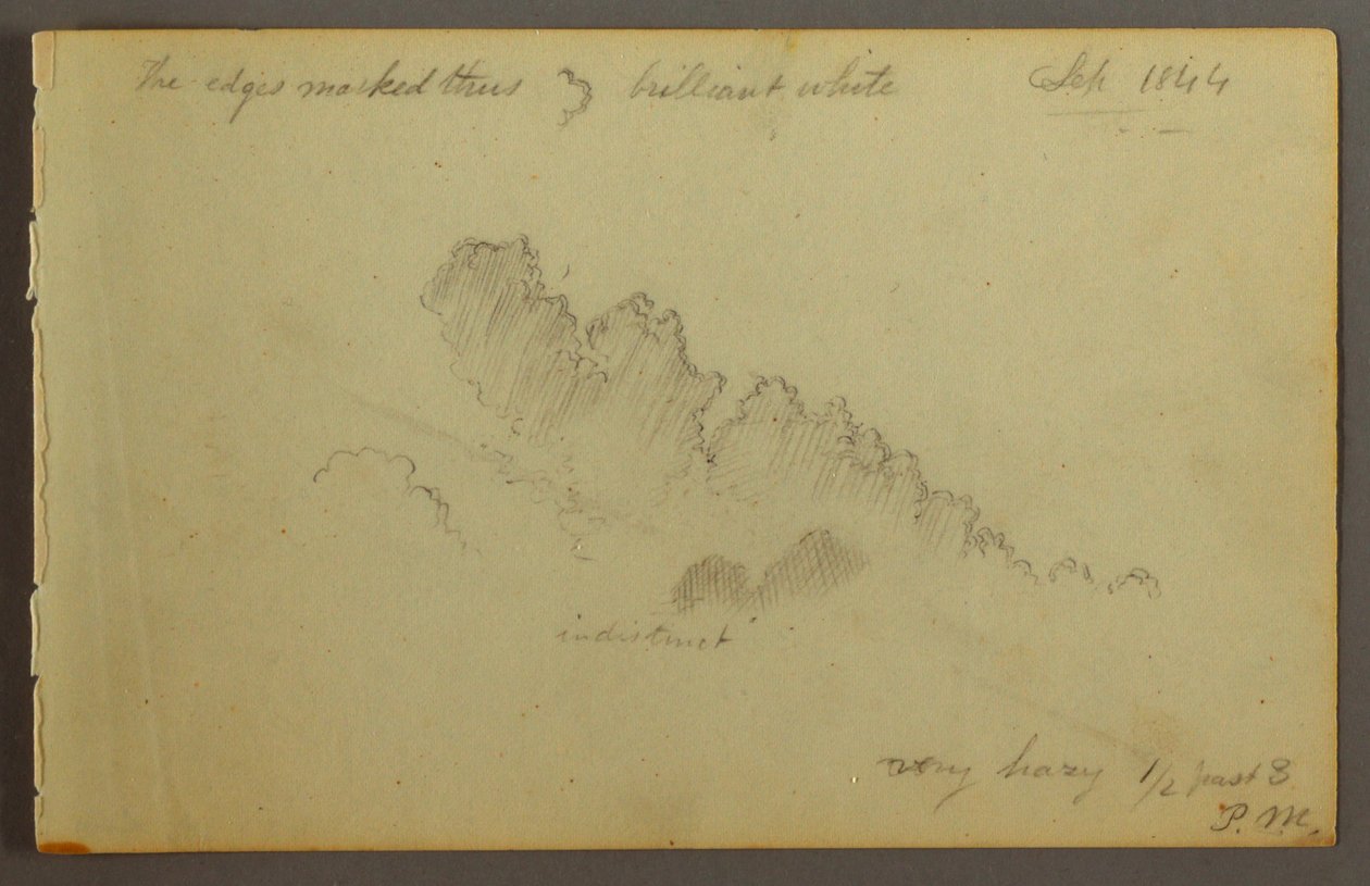 Rysunek, Studium chmury, 1844 autorstwa Frederic Edwin Church