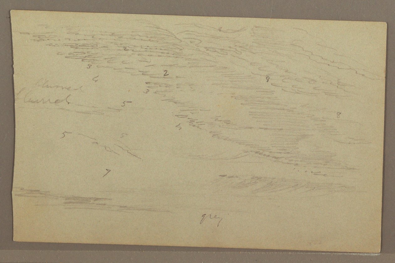 Rysunek, studium chmury, lata 60. XIX wieku autorstwa Frederic Edwin Church