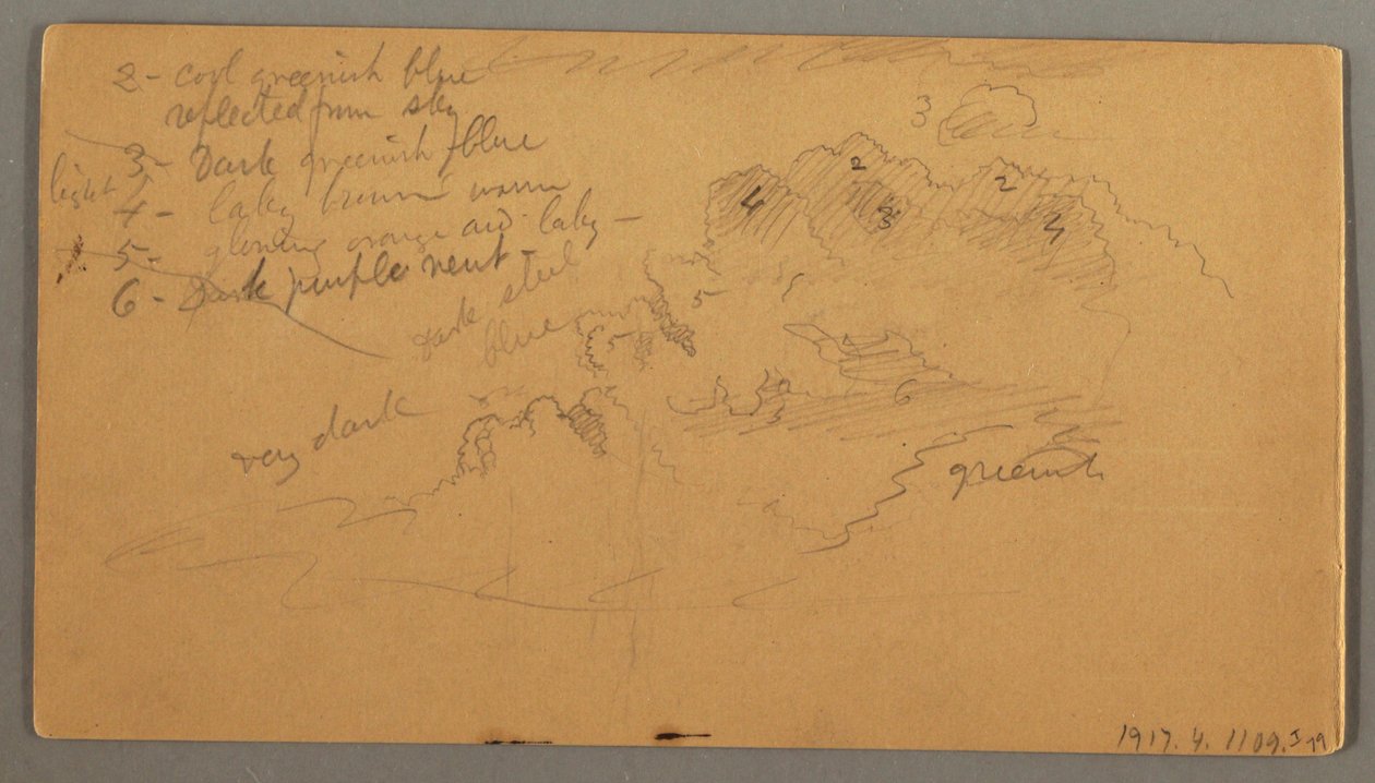 Rysunek, Studium chmury, prawdopodobnie 1874 autorstwa Frederic Edwin Church