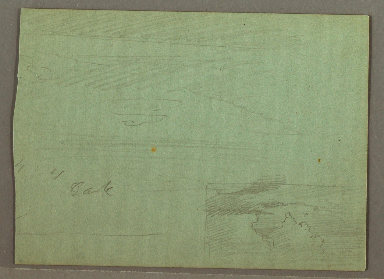 Rysunek, pochmurne niebo nad grzbietem, sierpień 1871 r. autorstwa Frederic Edwin Church