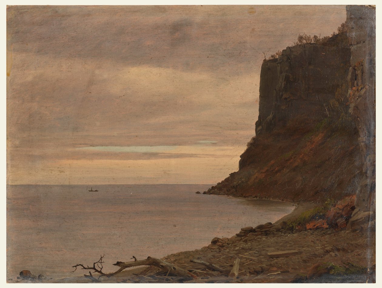 Rysunek, wybrzeże wyspy Grand Manan, Kanada, sierpień lub wrzesień 1851 r. autorstwa Frederic Edwin Church