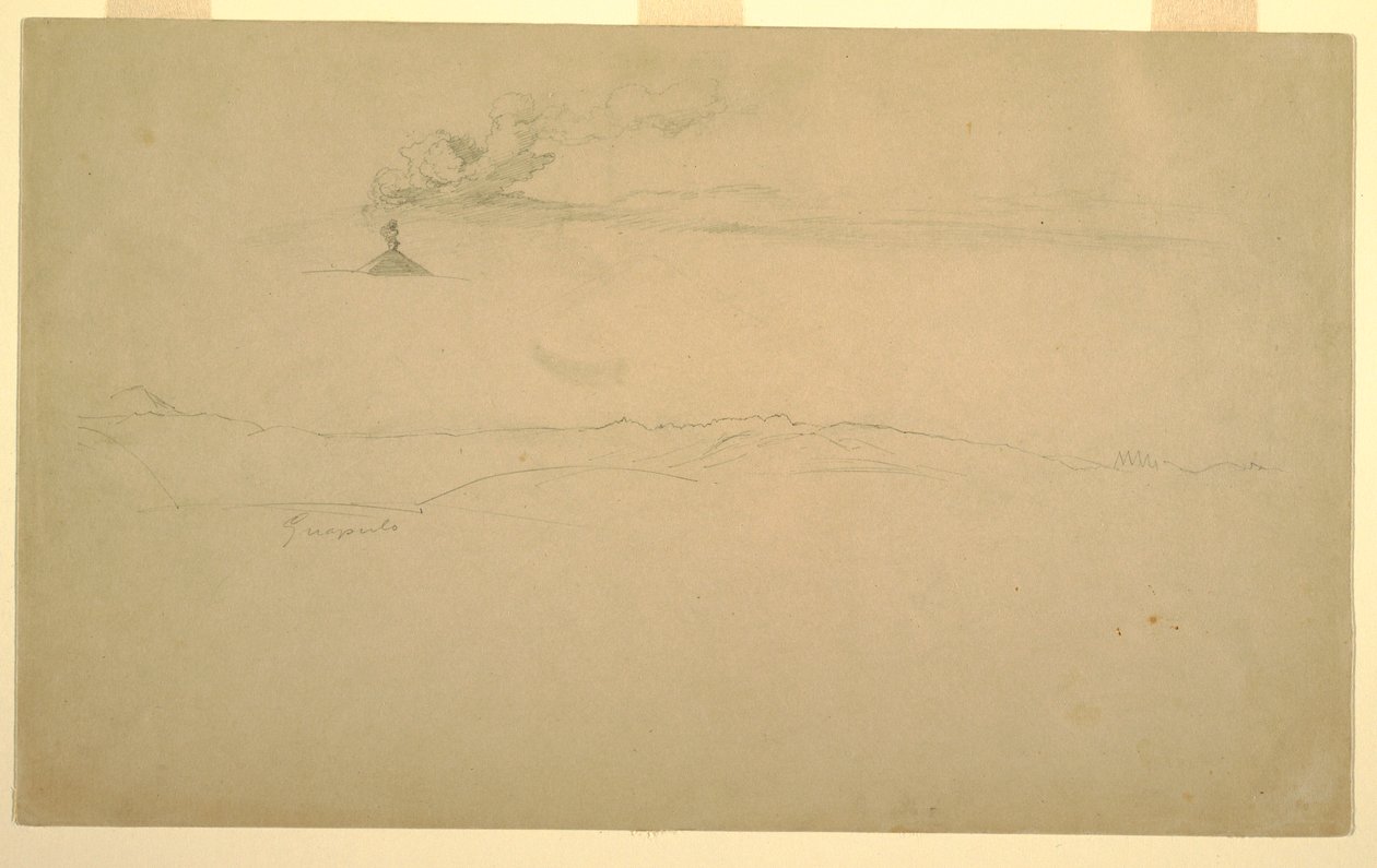 Rysunek, Cotopaxi z Guapulo, Ekwador, 24 czerwca 1857 r. autorstwa Frederic Edwin Church