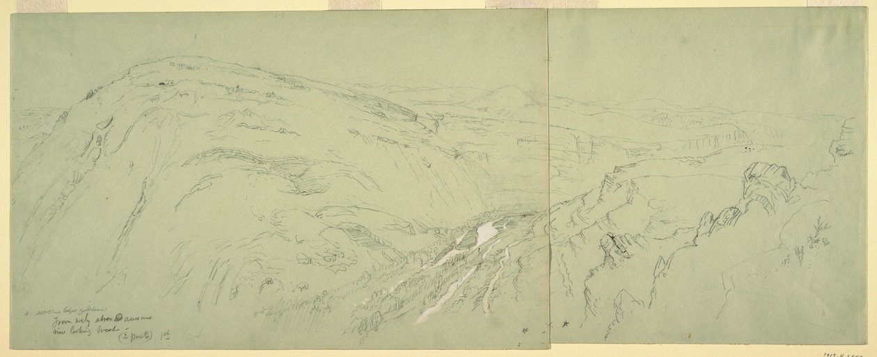 Rysunek, Odległy widok Damaszku, Syria, 1868 r. autorstwa Frederic Edwin Church