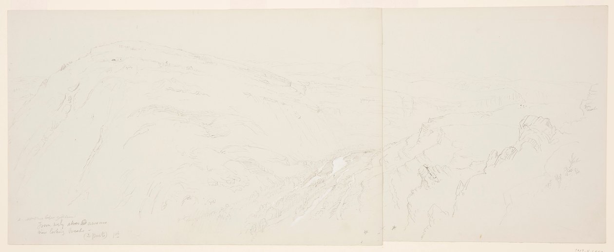 Rysunek, Odległy widok Damaszku, Syria, 7 maja 1868 r. autorstwa Frederic Edwin Church