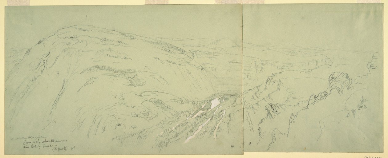 Rysunek, Odległy widok Damaszku, Syria, 7 maja 1868 r. autorstwa Frederic Edwin Church