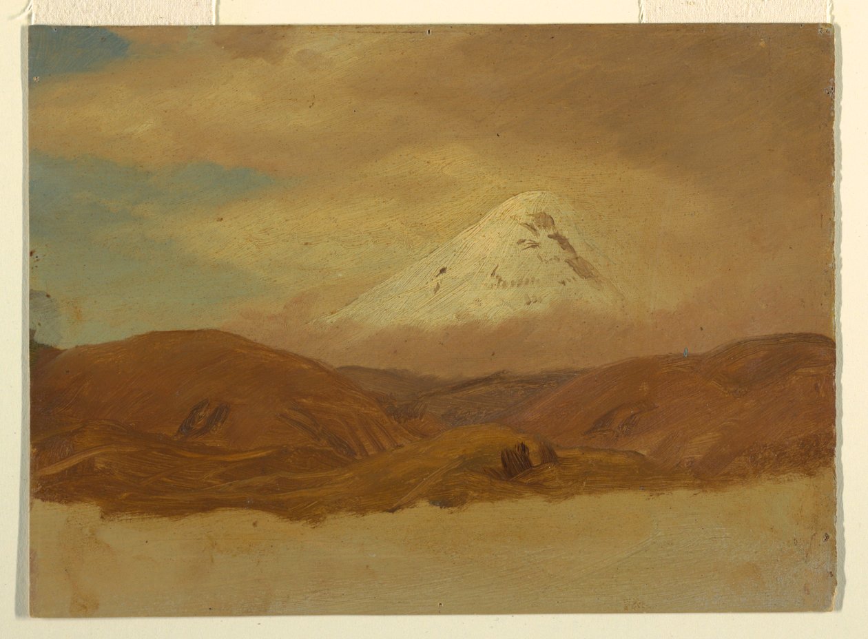 Rysunek, Ekwador, góra Chimborazo, 1853 r. autorstwa Frederic Edwin Church