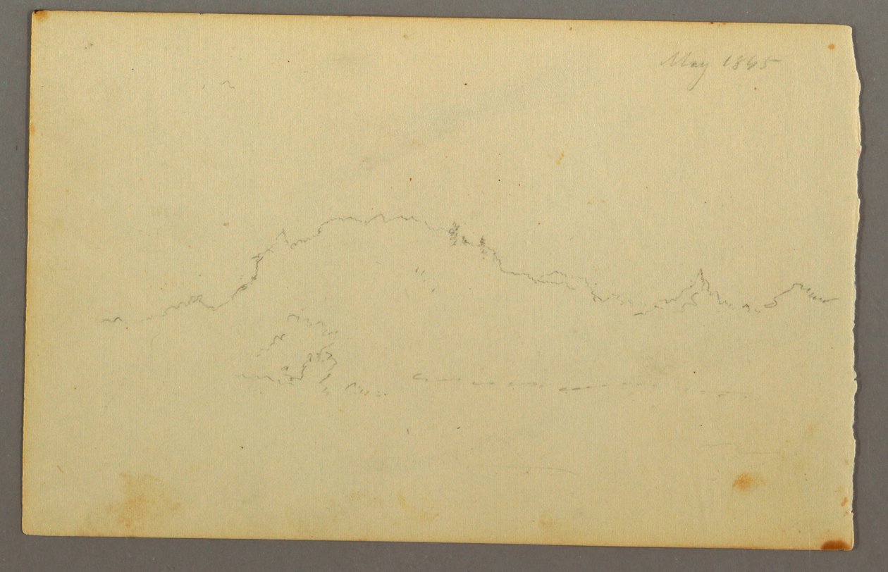Rysunek, Krawędź drewna, 1844 r. autorstwa Frederic Edwin Church
