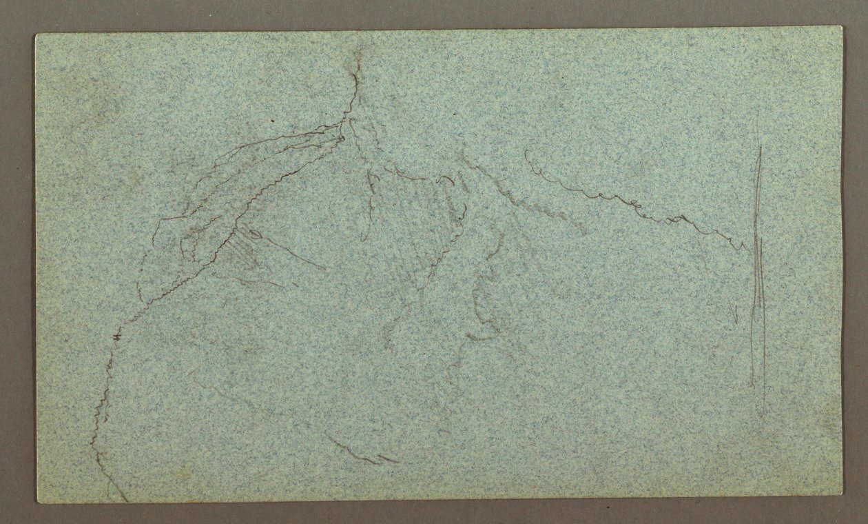 Rysunek, wodospad, prawdopodobnie 1868 r. autorstwa Frederic Edwin Church