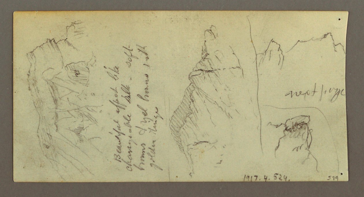 Rysunek, postać jadąca na wielbłądzie, siedzący wielbłąd, prawdopodobnie 1868 r. autorstwa Frederic Edwin Church