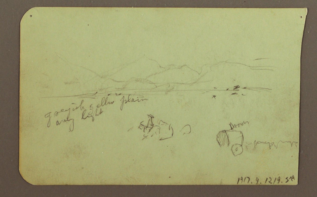Rysunek, Postacie, Verso: Postać, Pejzaż, 1883 autorstwa Frederic Edwin Church