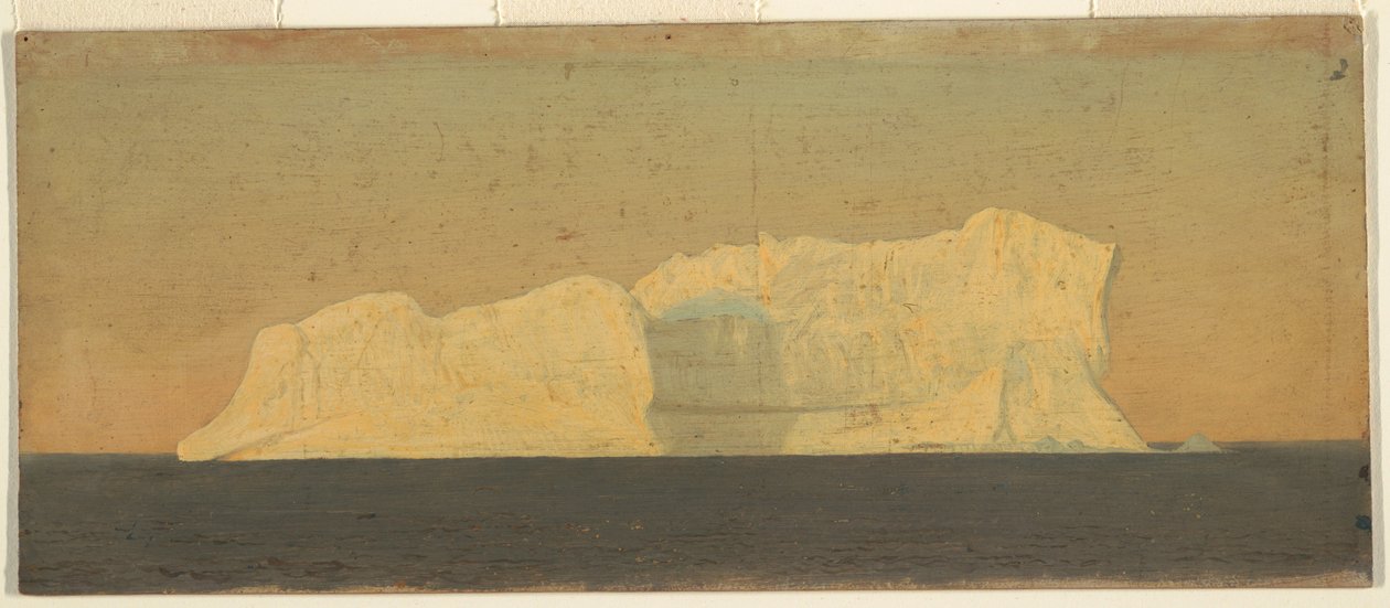 Rysunek, pływająca góra lodowa, Labrador, czerwiec lub lipiec 1859 r. autorstwa Frederic Edwin Church