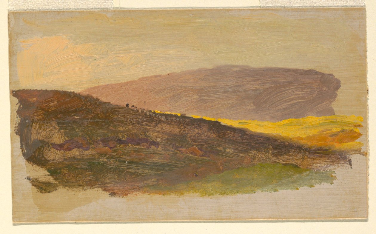 Rysunek, zbocze wzgórza, 1870-80 autorstwa Frederic Edwin Church