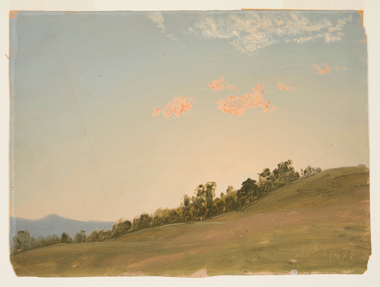Rysunek, Hillside, Hudson, Nowy Jork, lipiec 1870 r. autorstwa Frederic Edwin Church
