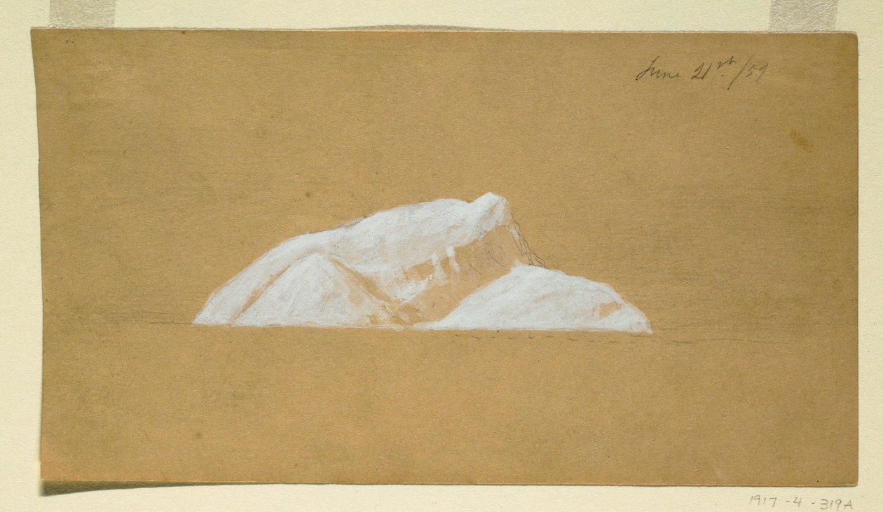 Rysunek, Góra lodowa, Nowa Fundlandia, 21 czerwca 1859 r. autorstwa Frederic Edwin Church