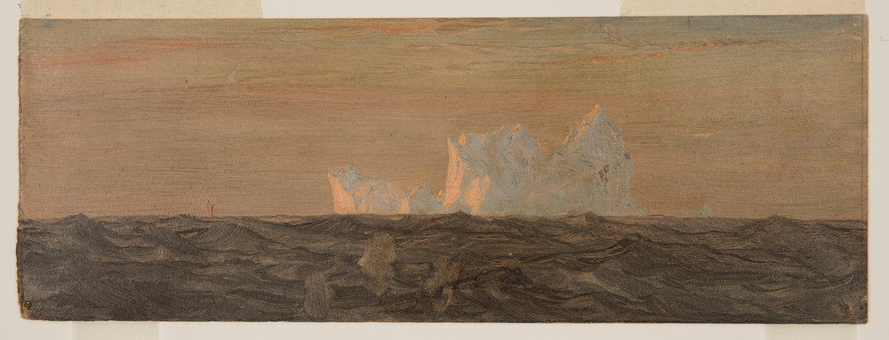 Rysunek, Góry lodowe, czerwiec lub lipiec 1859 r. autorstwa Frederic Edwin Church