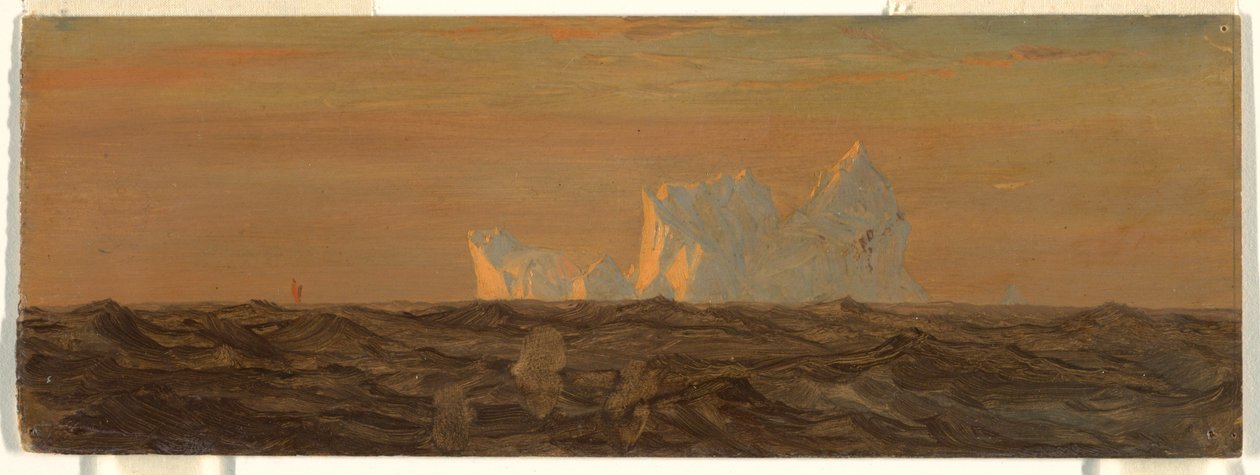 Rysunek, Góry lodowe, czerwiec lub lipiec 1859 r. autorstwa Frederic Edwin Church