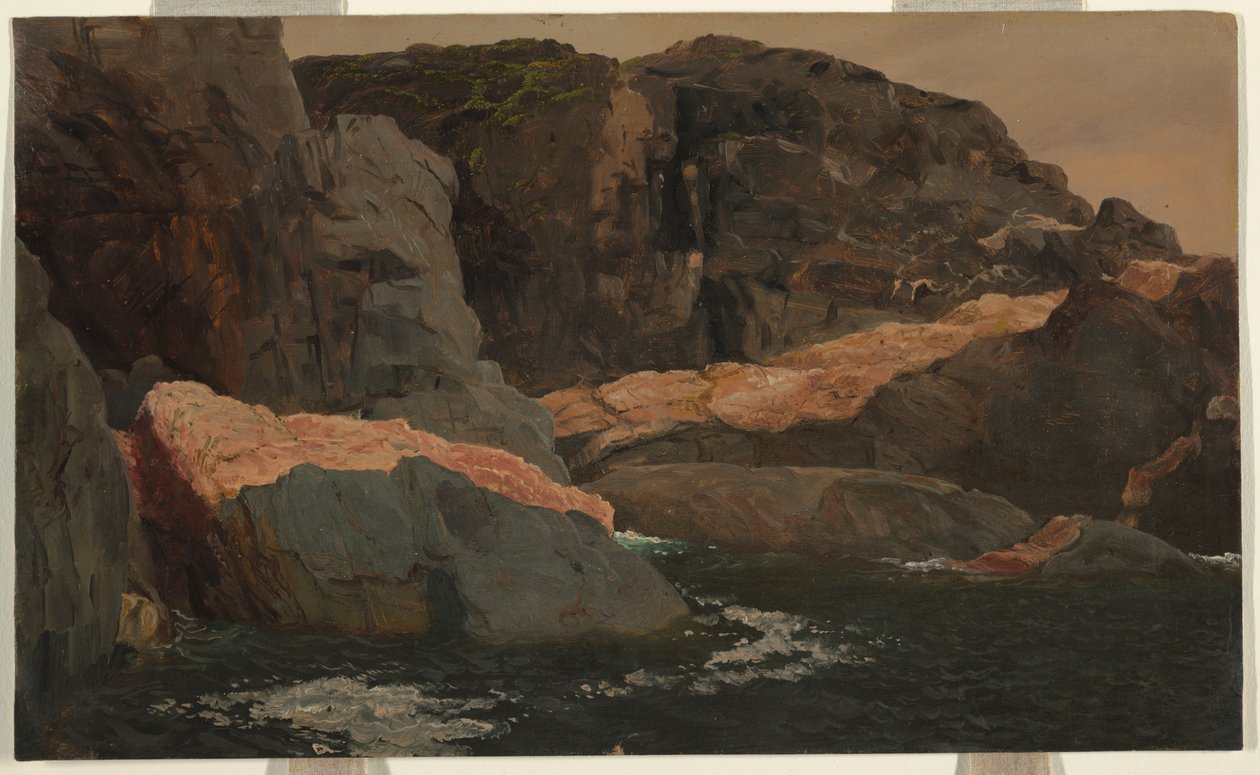 Rysunek, Laborador, Big Island, Battle Harbor, 1859 r. autorstwa Frederic Edwin Church