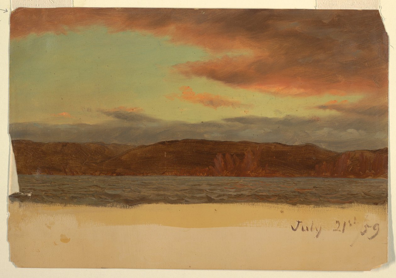 Rysunek, Laborador lub wybrzeże Nowej Fundlandii, lipiec 1859 r. autorstwa Frederic Edwin Church