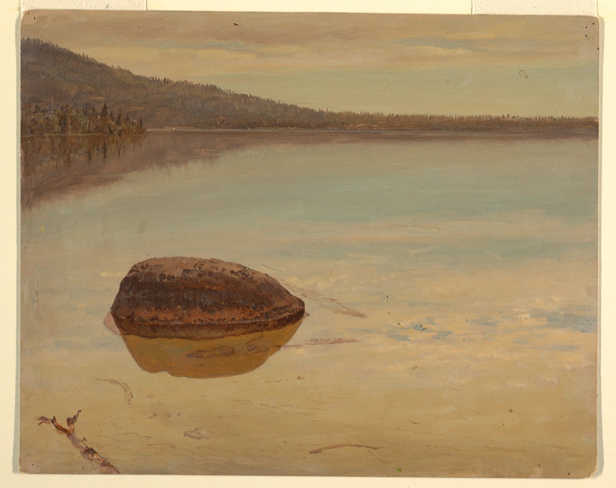 Rysunek, jezioro Katahdin, 1870-80 r. autorstwa Frederic Edwin Church
