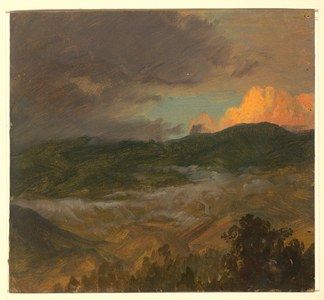 Rysunek, krajobraz, 1865 autorstwa Frederic Edwin Church