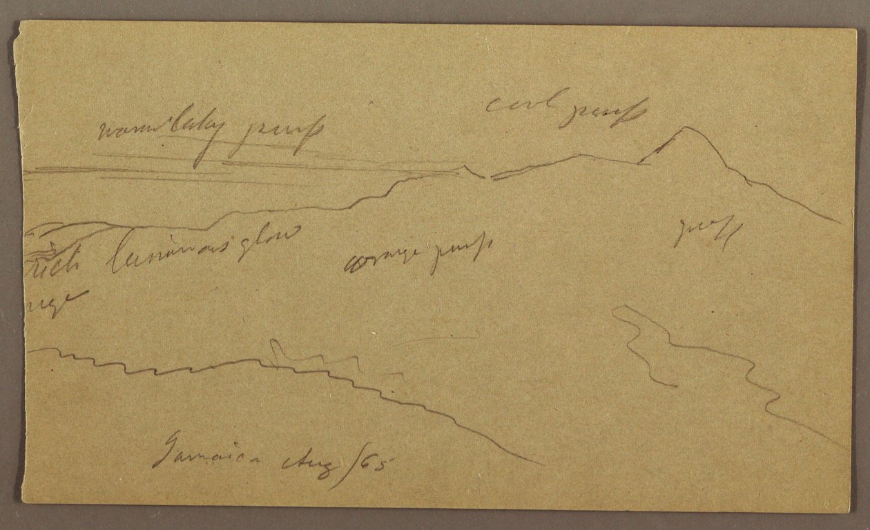 Rysunek, krajobraz, sierpień 1865 autorstwa Frederic Edwin Church