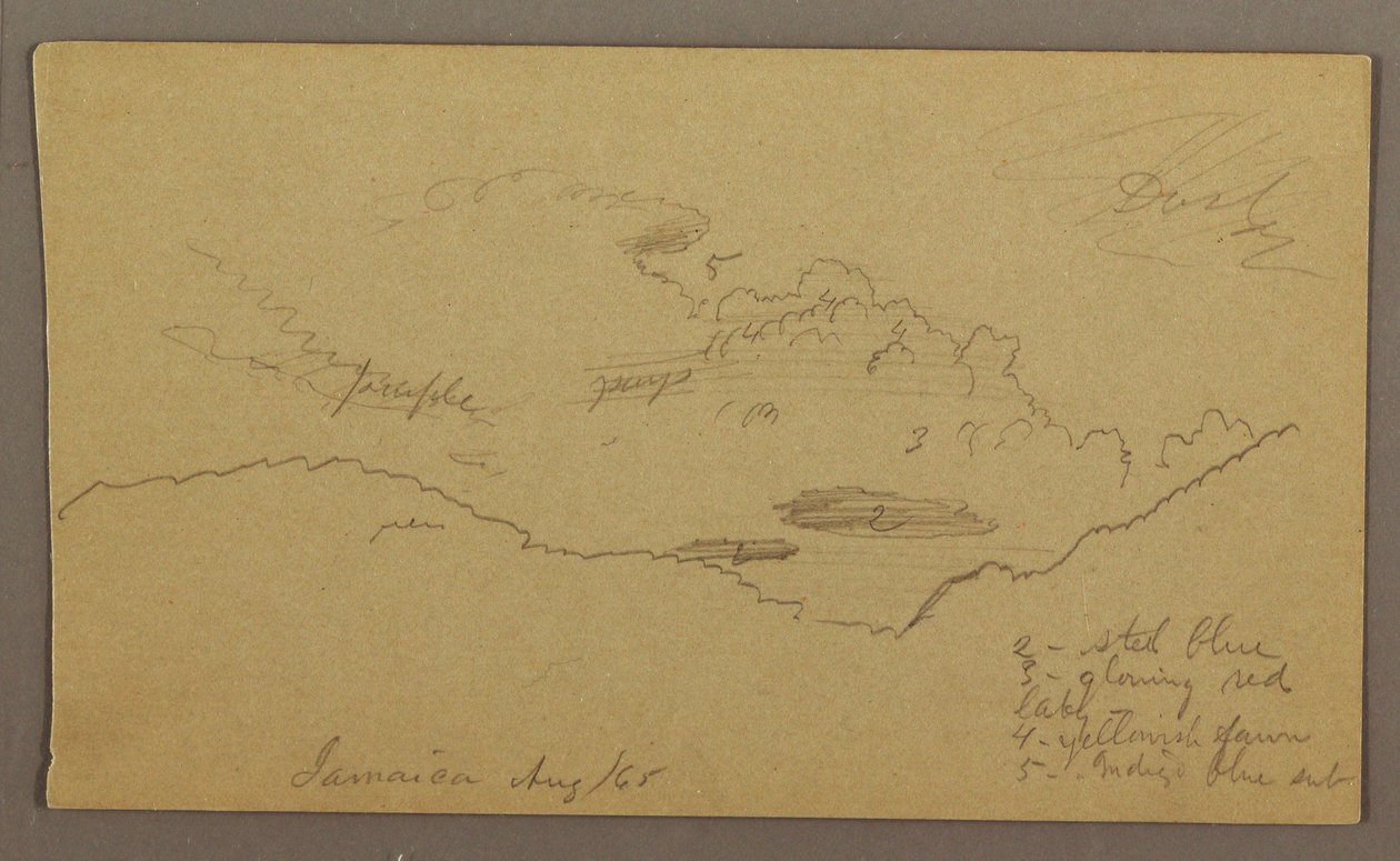 Rysunek, Pejzaż, maj-sierpień 1865 r. autorstwa Frederic Edwin Church